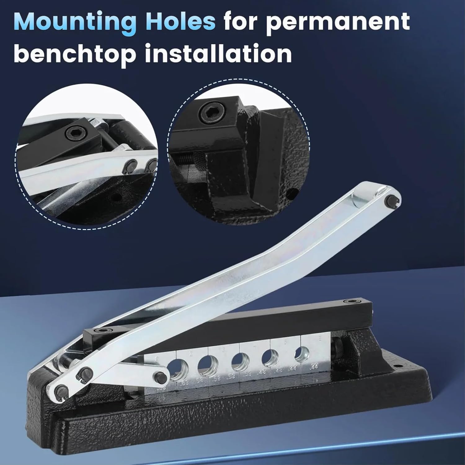 Heavy Duty Ferrule Crimping Tool, Standard Air Hose Repair kit with 5 Dies & 100 Ferrules Fittings