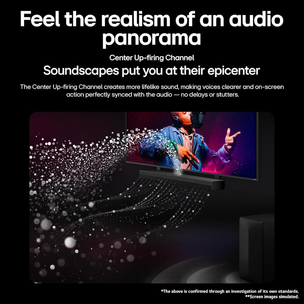 LG S70TY 3.1.1-Channel QNED TV Matching Soundbar  Dolby Atmos  Wow Orchestra  Rear Speaker Ready  Wireless Subwoofer