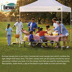 Eurmax USA 10x10ft Pop Up Canopy,Commercial Instant Tent for Outdoor Events,Patented No-Tip Rolling Storage Bag with 4 Sandbags,UV & Water Resistant,Heavy Duty Portable Shelter Gazebo,Black