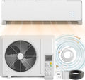 Mini Split Air Conditioner with Heat Pump, 18000 BTU 19 SEER2 230V Energy Efficient Ductless Inverter, 1 Ton Pre-Charged Condenser Cools Up to 1250 Sq.Ft with Installation Kit