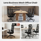EUREKA ERGONOMIC Lena Mesh Office Chair, Ergonomic Office Chair, High Back Desk Chair with Oversized Headrest, Home Office Desk Chairs for Home & Ofiice, Work Chair, Black