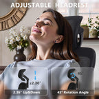 Adjustable Office Chair Computer Chair Ergonomic Desk Chair with Lumbar Support and Headrest High Back Executive Chair with Rolling Function for Home Office Computer Task Seating