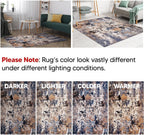 Keen Home Design Area Rugs - 12x15 Non-Shedding, Abstract Rugs for Kitchen, Living Room, Bedroom, Dining Room, Entryway - Size: 12' x 15', Multi