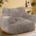 Giant Bean Bag Chair, Oversized Plush Comfy Bean Bag Sofa for Adults and Kids with Armrests, Memory Foam Mini Couch Single Lounges for Living Room, Bedroom & Game Room(Taupe)