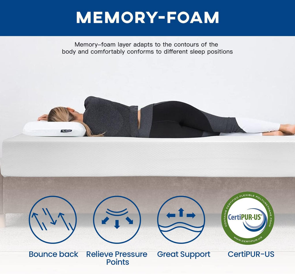 FDW 14 inch Gel Memory Foam Mattress Medium Firm Mattresses for Cool Sleep Relieving No Fiberglass CertiPUR-US Certified Mattress in a Box,Full