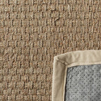 SAFAVIEH Area Rug 9x12 - Natural Fiber Collection - Large - Natural & Ivory, Seagrass, Basketweave Pattern with Border (NF114J)
