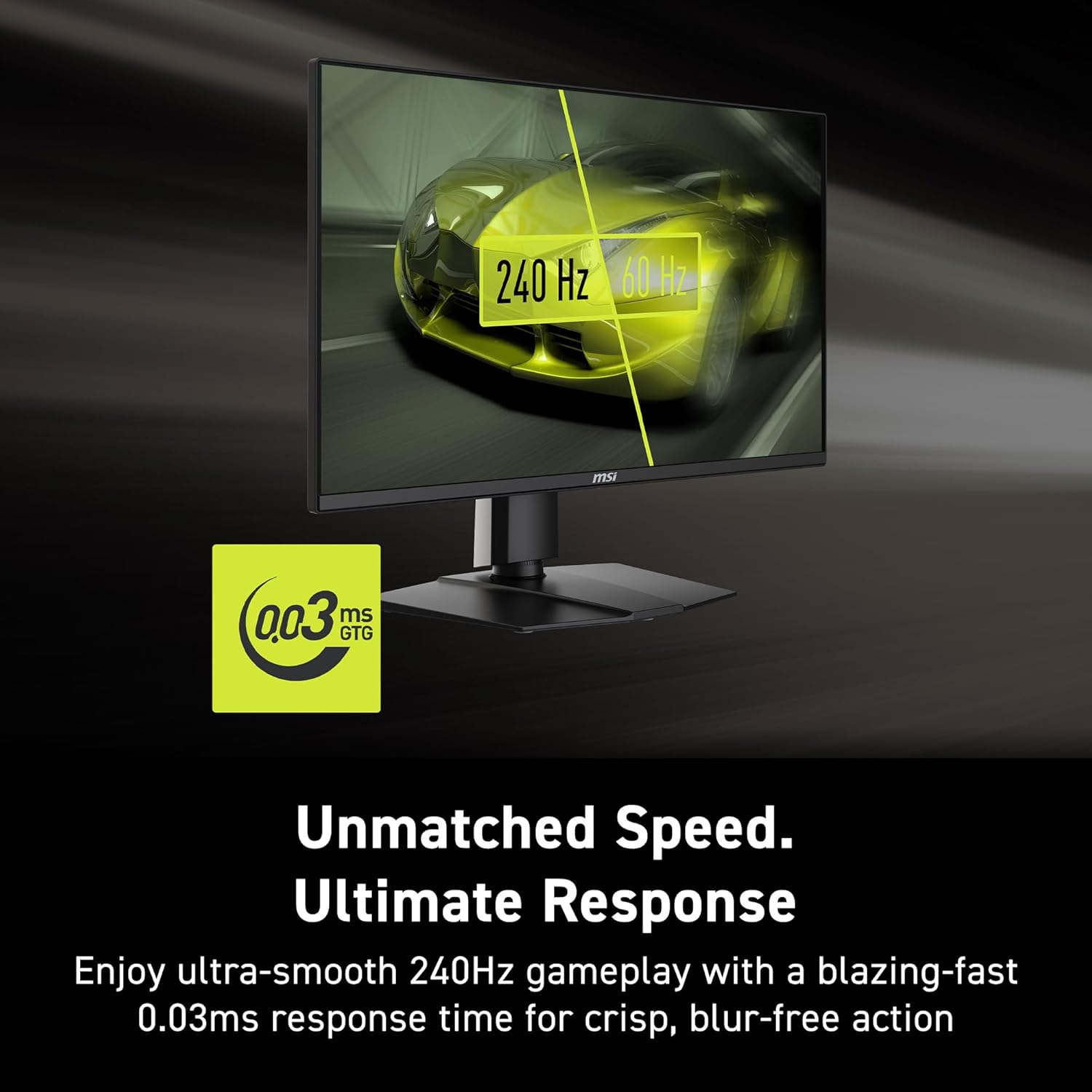 msi MAG 272QP QD-OLED X24 27-inch 2560 x 1440 (QHD) Gaming Monitor  240Hz  Adaptive-Sync  HDMI  DisplayPort  VESA Mountable  Tilt  Height Adjustable  Speaker  0.03ms  Black