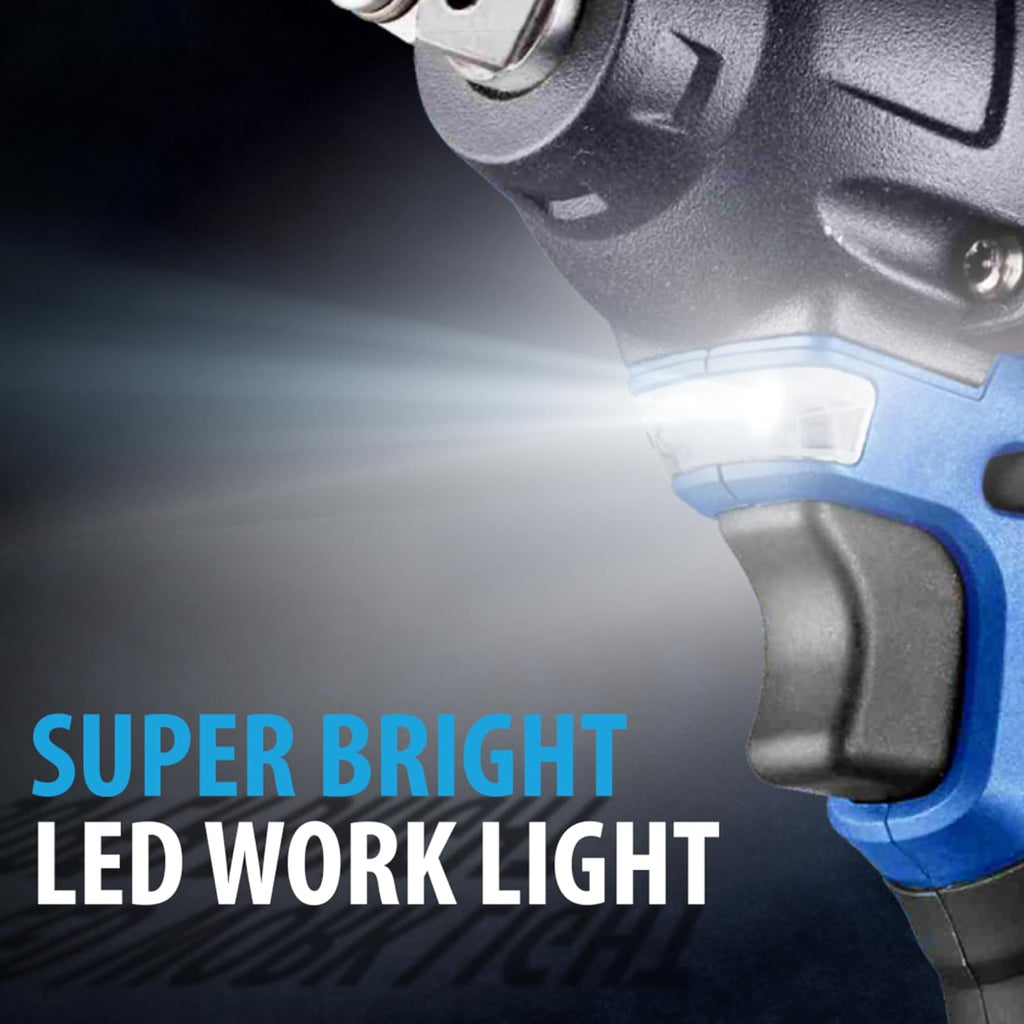 ACDelco Brushless Combo Kit, 251 Ft-lbs (350Nm) Impact Wrench & 400 In-lbs Drill, 1/2" & 3/8" Chuck, (2) 2.0Ah Batteries & Charger, 2600 RPM, 20V 2-Tool Power Kit, ARI20132-K1