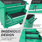 5 Drawers Tool Cart on Wheels,Rolling Tool Chest Tool Storage,Drawers Rolling Tool Trolley Organizer Tool Case for Garage, Warehouse, Workshop, Repair Shop (5 Drawers-Green)