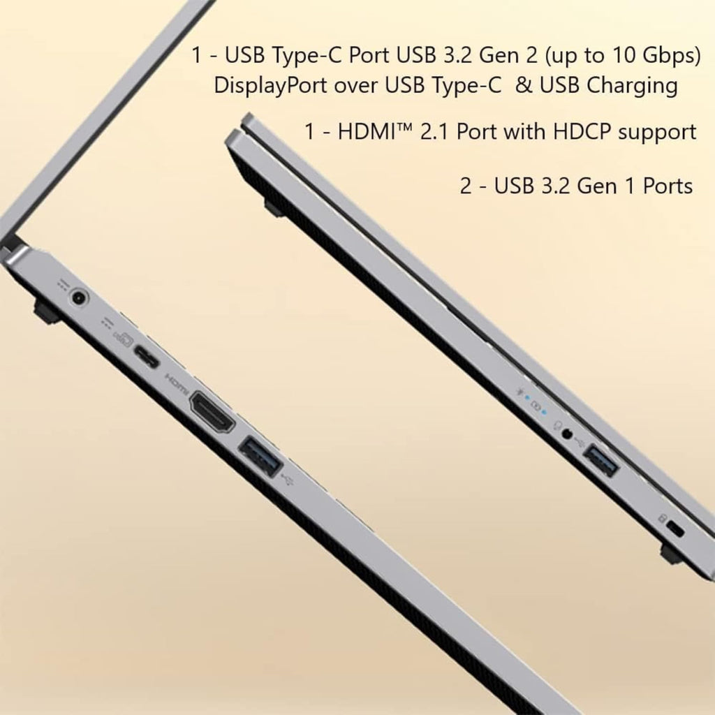 acer Aspire 3 Slim Laptop with Office 365 for The Web - Backlit Keyboard - Intel Core I3-1305U Processor - 8GB RAM - 256GB SSD - 15.6" FHD - Windows 11 no Mouse