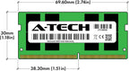 A-Tech 16GB DDR4 2666MHz PC4-21300 (PC4-2666V) CL19 SODIMM 1.2V 260-Pin Non-ECC SO-DIMM Laptop Notebook RAM Memory Module