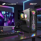 STGAubron Gaming PC Computer Desktop  AMD Ryzen 5 5500 up to 4.2G  GeForce RTX 2060 Super 8G  16G DDR4  1T SSD  WiFi 6  BT 5.2  RGB Fan x4  Windows 11 Home