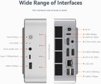 Beelink SER9 Pro AI Mini PC  AMD Ryzen AI 9 HX 370(80TOPS 12C/24T 5.1GHz)  32G LPDDR5X 8000MHz 1TB PCIe4.0 x4 SSD  AI PC AMD Radeon 890M NPU 50 AI Tops  Built-in MIC/Speakers/USB4/WiFi6/BT5.2/2.5G