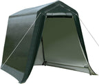 Tangkula 6x8 Ft Outdoor Storage Shelter, Enclosed Carport Tent with All-Steel Metal Frame and Waterproof Ripstop Cover, Outdoor Garage Tent with Sidewalls