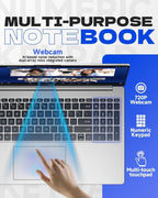 HP New 15.6 inch Laptop Computer  2026 Edition  Intel High-Performance 4 cores N100 CPU  128GB SSD  Windows 11 Pro with Office 365 for The Web