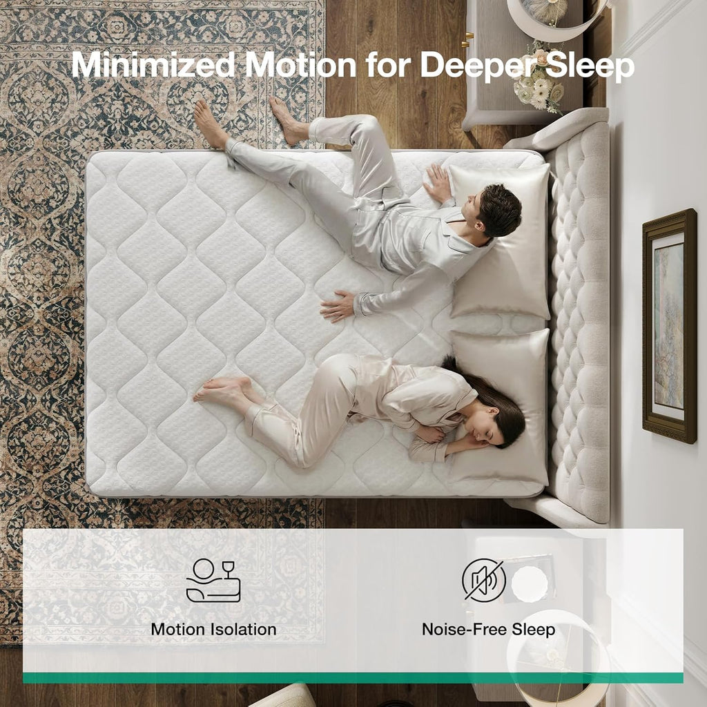 Novilla King Mattress 14 Inch, Hybrid Mattress in a Box with Individual Pocket Spring for Motion Isolation, Supportive & Pressure Relief, CertiPUR-US