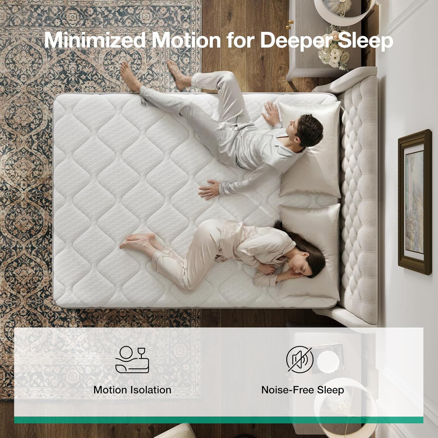 Novilla King Mattress 14 Inch, Hybrid Mattress in a Box with Individual Pocket Spring for Motion Isolation, Supportive & Pressure Relief, CertiPUR-US