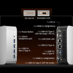 GEEKOM A9 Max AI Mini PC  with AMD Ryzen AI 9 HX 370 (80 Tops)  Copilot+ PC  Radeon 890M  32GB DDR5 (Not LPDDR)  1TB SSD  Win 11 Pro  WiFi 7  BT 5.4  USB4  HDMI 2.1  Dual 2.5GbE  8K  3-Year Warranty