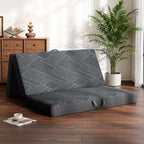 Tri Folding Mattress King Size - Foldable Mattress Trifold Memory Foam Mat with Washable Cover, Handle & Non-Slip Bottom Portable Foldable Floor Sofa Bed for Travel Camping Guest - 6 Inch, 80"x76"x6"