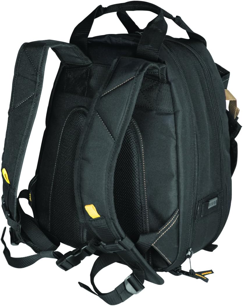 CLC Work Gear 1134 Carpenter's Tool Backpack, 44 Pockets, Padded Back Support, Black