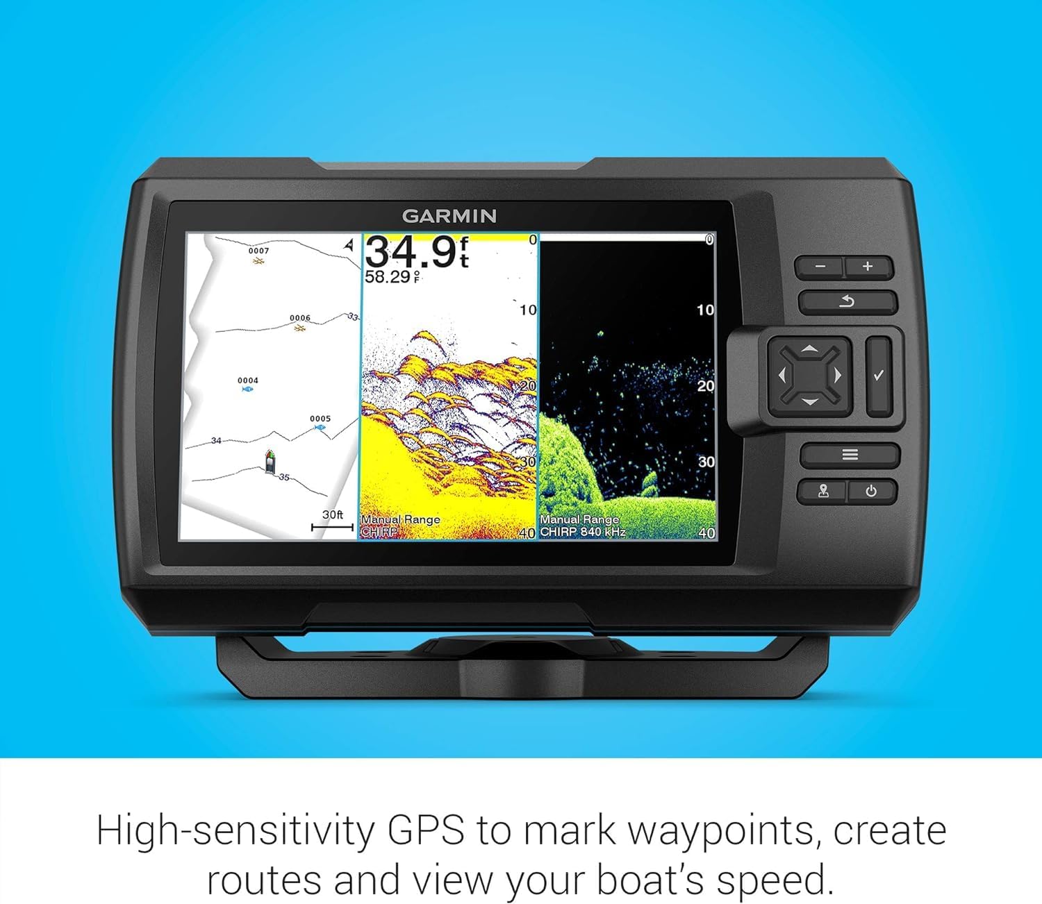 Garmin Striker Vivid 7cv  U.S. with GT20-TM Transducer - Easy-to-Use 7-inch Color Fishfinder and Sonar Transducer  Vivid Scanning Sonar Color Palettes (010-02552-00)