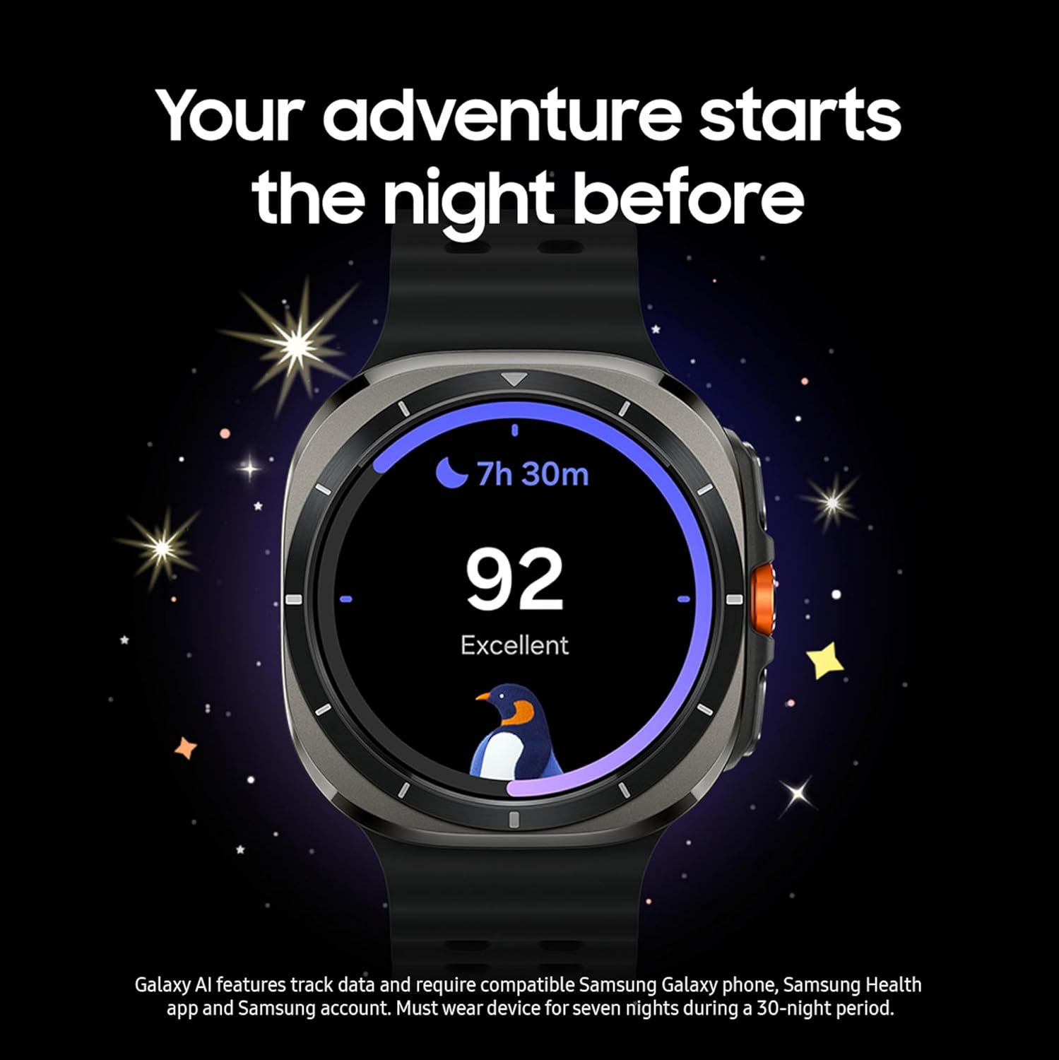 Samsung Galaxy Watch Ultra (2025) 47mm LTE Smartwatch  Titanium Casing  Advanced Sleep Coaching  Running Coach  Energy Score  Heart Rate Tracking  GPS  Titanium Silver US Version  2 Yr Warranty