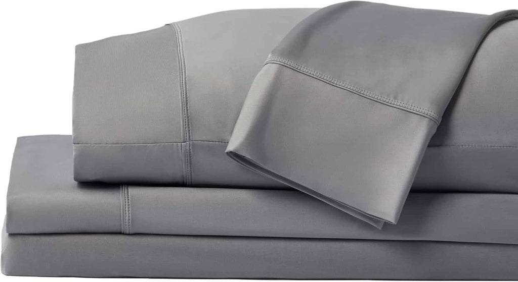 SHEEX - Original Performance Sheets Set (King/California King) Graphite - Cooling Sheets - Moisture Wicking - 1 Flat Cooling Sheet, 1 Fitted Cooling Sheet, 2 Pillow Covers - Wrinkle Free - Sleep Aid