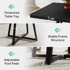 Tribesigns Square Dining Table for 2, 31.5" Industrial Dinner Table with Metal Base, Kitchen Table for Dining Room, Small Space, Apartment