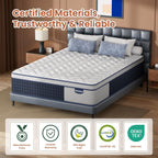 Extra Firm King Size Mattress 12 Inch, Deep Sleep Hybrid Mattress for Lumbar Support & Back Side Sleepers, Pain Relief Mattresses in a Box with Pocket Springs & Cooling Gel - 365-Night Trial