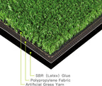 Artificial Grass Turf  10ft x 10ft 0.4" Pile Height  Indoor Outdoor Fake Astroturf Rug Carpet Mat for Balcony Decor Backyard Patio Backdrop Fence Wall Decorations Dogs