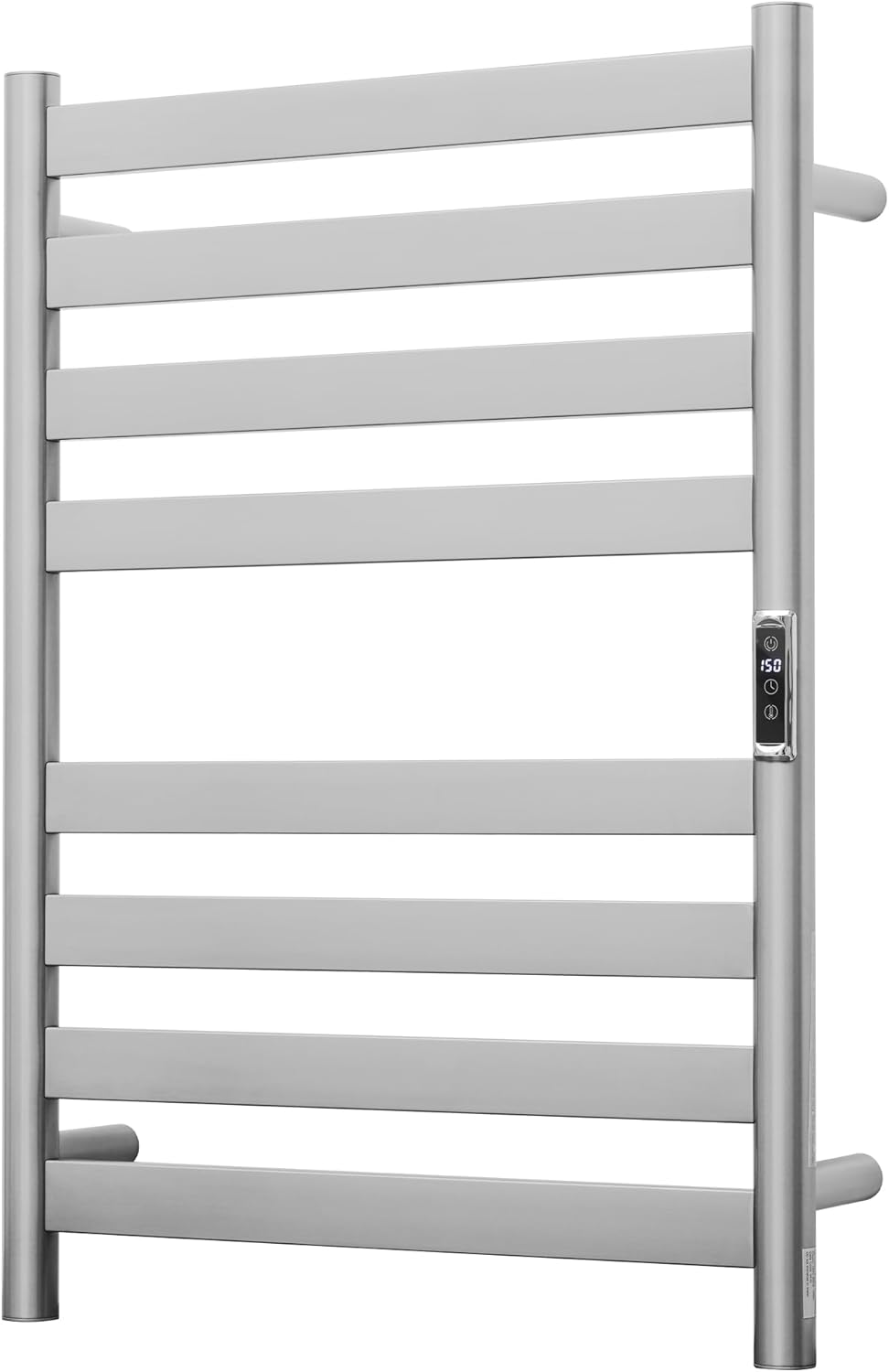 Heated Wall Mounted Electric Towel Warmer Rack,Timer & Temperature Control, 8 Bar Stainless Steel Towel Heater for Bathroom (Brushed, 8 Bars)