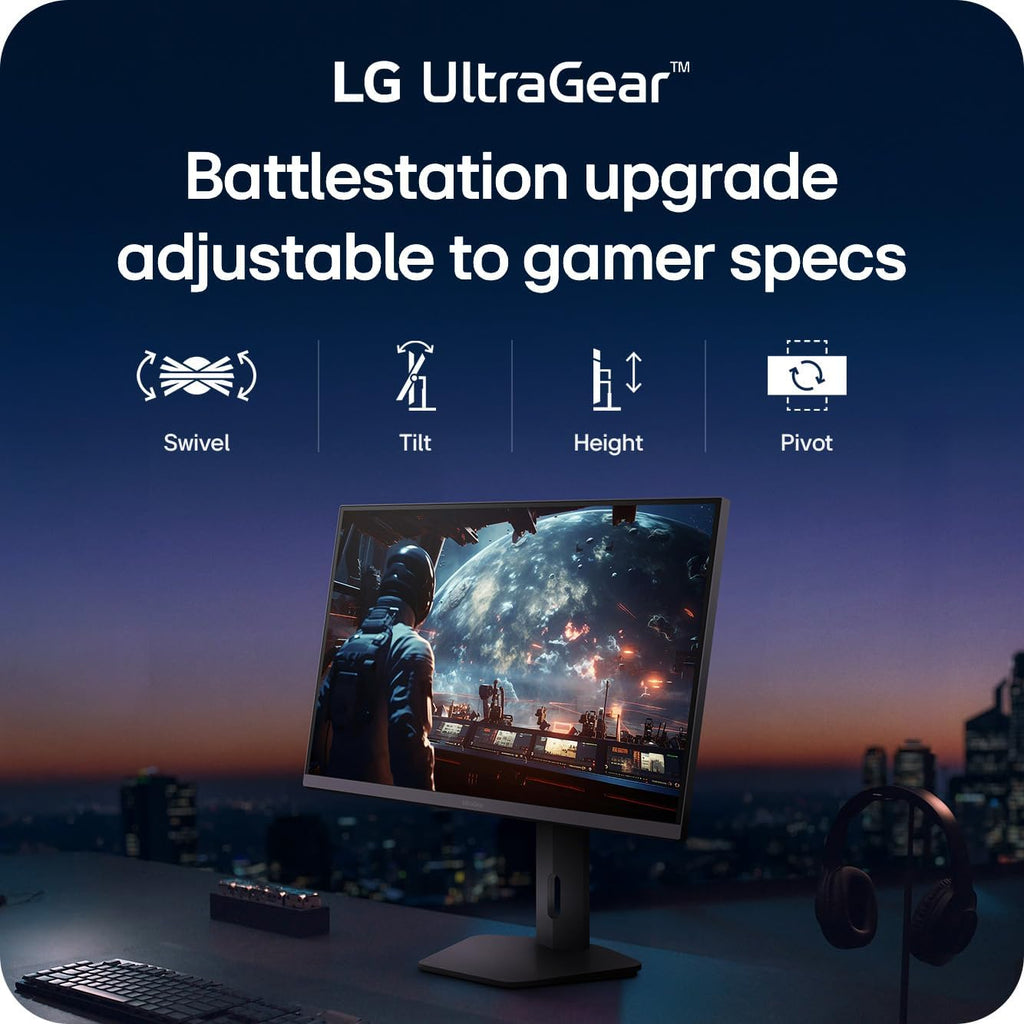 LG 27G610A-B 27-inch Ultragear QHD (2560 x 1440) IPS Gaming Monitor  200Hz  1ms  AMD FreeSync Premium  VESA DisplayHDR 400  HDMI  DisplayPort  Tilt/Height/Swivel/Pivot Stand  Black