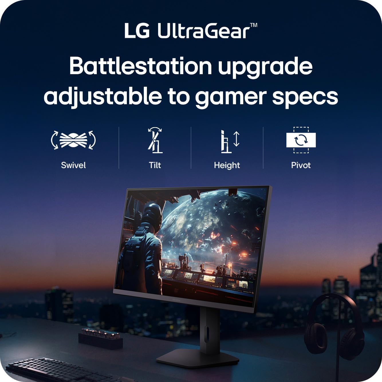 LG 27G610A-B 27-inch Ultragear QHD (2560 x 1440) IPS Gaming Monitor  200Hz  1ms  AMD FreeSync Premium  VESA DisplayHDR 400  HDMI  DisplayPort  Tilt/Height/Swivel/Pivot Stand  Black