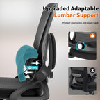 Ergonomic Office Chair,Mesh Office Chair with Lumbar Support,Mid Back Desk Chair with Flip-up Arms,400 lbs Comfy Computer Chair for Home Office