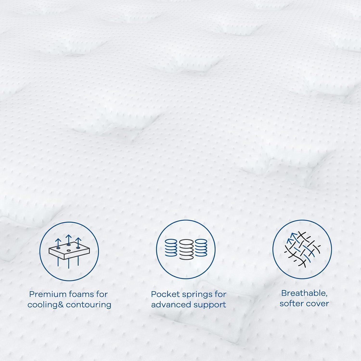 Coolvie Firm King Size Mattress 12 Inch for Adults, Hybrid King Mattress in a Box with Cooling Memory Foam, Pocket Spring for Motion Isolation, Extra Lumbar & Shoulder Support for Pain Relief, 80"x76"