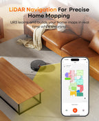 Robot Vacuum and Mop Combo with Self-Emptying, Robotic Vacuum Cleaner 7000Pa & LiDAR Navigation, 180 Mins,90 Days Capacity, Home Mapping, for Pet Hair/Hard Floors/Carpets, App/Alexa Control