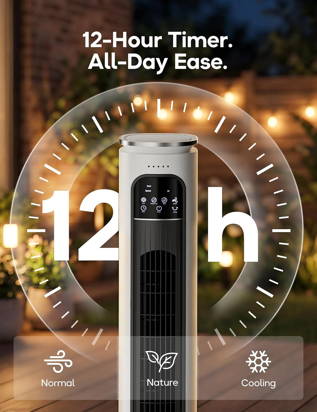 Windowless Portable Air Conditioner Ac Unit with Remote,37” Ventless Evaporative Air Cooler,Quiet Swamp Cooler for 4 Modes, Ductless Tower Fan For 12H Timer, Ice Packs for home White