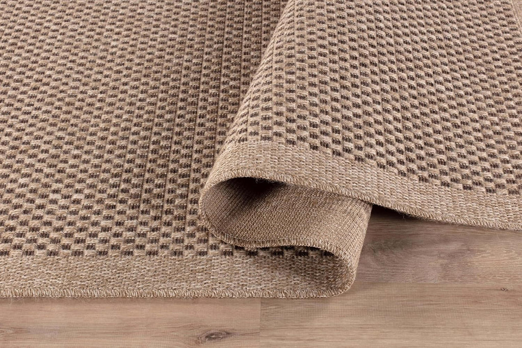 CAMILSON Easy Jute Rug 9x12, Indoor Outdoor Natural Color Fiber Area Rugs for Living Room Patio and Kitchen Rug, Sisal Boho Woven Design, Easy-Cleaning, Washable Outside Carpet Alfombras (9 x 12)