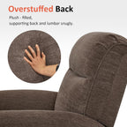 MCombo Dual Motor Power Lift Recliner Chair with Massage and Heat for Elderly, USB Ports, Lay Flat, Fabric 7666 (Dark Brown)