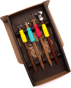The Original DiamondCore Tools: 4-Pack Pottery Carving Tool Set ‚ P1, P2, P5, X1, Clay Carving, Ceramic Sculpting, Sgraffito, Relief Fluting (Set 1)