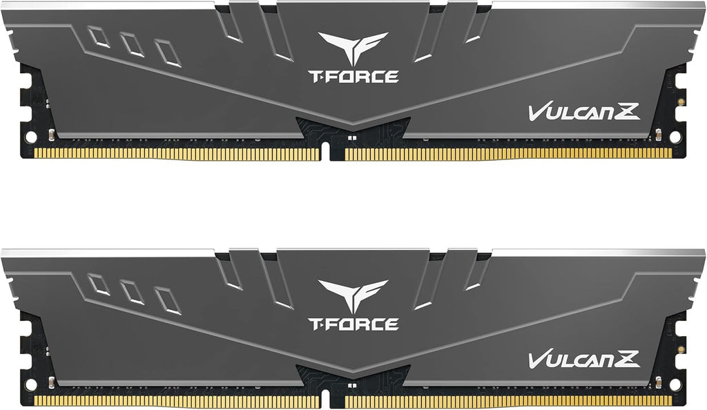 TEAMGROUP T-Force Vulcan Z DDR4 16GB Kit (2x8GB) 3200MHz (PC4-25600) CL16 Desktop Memory Module Ram (Gray) - TLZGD416G3200HC16CDC01