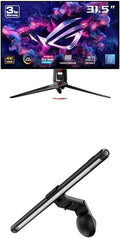 ASUS ROG Swift 32” 4K OLED Gaming Monitor (PG32UCDP) ROG Aura Monitor Light Bar (ALB01)