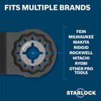 BOSCH 1-1/4 in. OSL114JF-10 Starlock Oscillating Multi-Tool Bi-Metal Blade 10-Pack - Professional Swiss-Made Precision, 3D Interface Design, Universal Tool Compatibility for Clean Cuts in Hard Wood