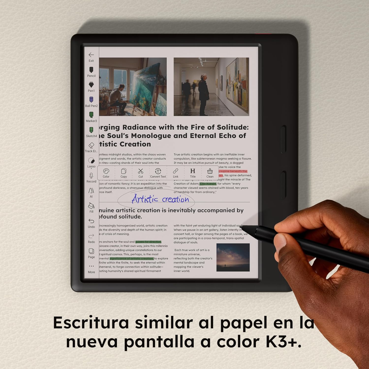 Ocean C 64GB+4GB 7” Color eBook Reader Supports Handwriting  7” Color E-Ink Paper Tablet with Long Battery Life for Reading and Writing (Not Included Musnap Stylus Pen)