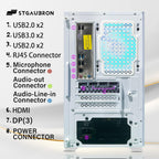 STGAubron Gaming PC Desktop Computer  AMD Athlon 3000G 3.5GHz  Radeon RX 590 8G  16G DDR4  512G SSD  WiFi  BT 5.0  RGB Fan x3  Windows 11 Home