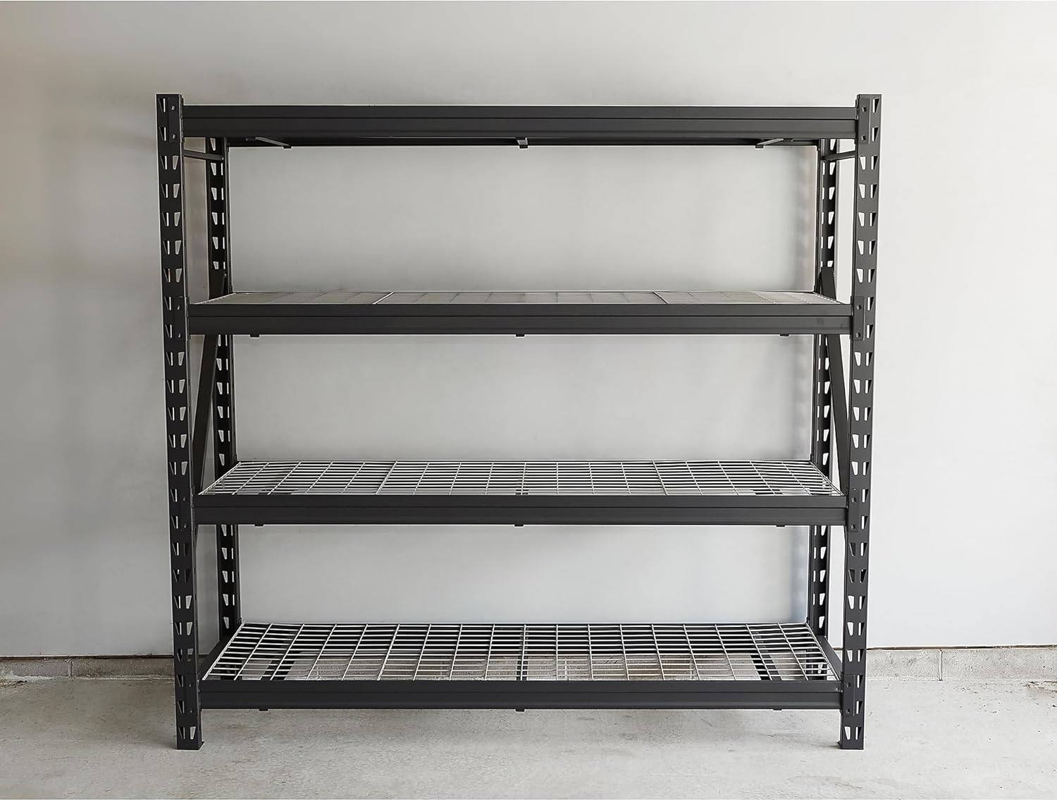 Ironton 4-Tier Industrial Steel Shelving Unit, 8,000-Pound Load Capacity, Garage Storage Rack, 77" W x 24" D x 72" H