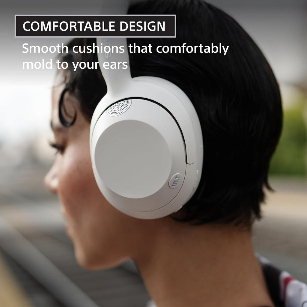 Sony ULT WEAR Over-Ear Noise Canceling Bluetooth Headphones with Alexa Built-in  Comfortable Design  30-Hour Battery  Massive Bass  & Signature Noise Canceling Found in 1000X Series  Off White