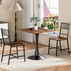 HOOBRO Dining Table, Square Dining Table for 2, 27.6" Dining Room Table for Small Spaces, Tulip Kitchen Table, Anti-Slip Heavy Base, Easy to Assemble, for Living Room, Kitchen, Rustic Brown BF18CZ01