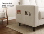 Txtin's Loveseat Sofa 53" Small Couches for Small Spaces 2 Seater Mini Couch for Bedroom Comfy Modern Love Seat for Apartment Office Living Room Warm White