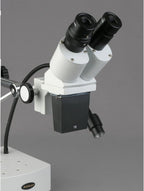 AmScope SE400-X 5X-10X Binocular Boom Arm Stereo Microscope with LED Gooseneck Light